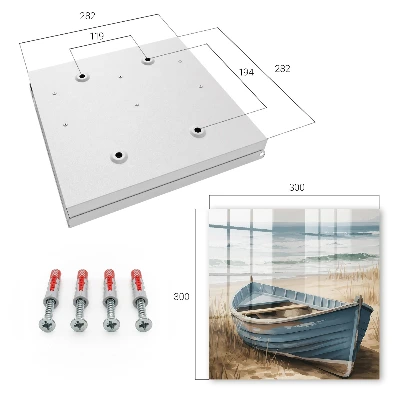 Omarica za ključe z motivom čolna na plaži