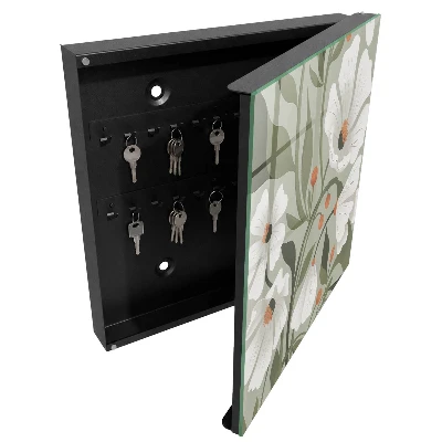 Omarica za ključe z motivom bež rož