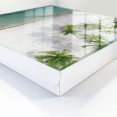 Omarica za ključe z motivom tropske plaže
