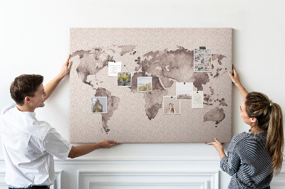 Slika na pluti Zemljevid svetovnega akvarela