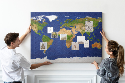 Plošča iz plute Velik zemljevid sveta