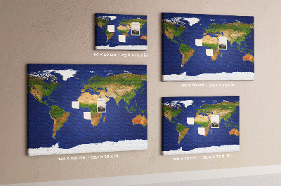 Plošča iz plute Velik zemljevid sveta