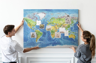 Plošča iz plute Zemljevid sveta