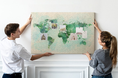 Plutovinasta tabla Zemljevid svetovnega akvarela