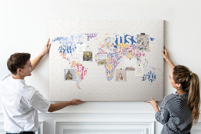 Plošča iz plute Države svetovnega zemljevida