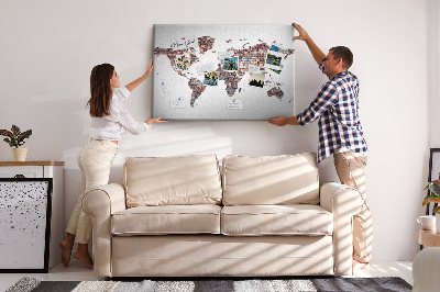 Slika na pluti Opečni zemljevid sveta