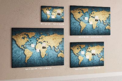 Plošča iz plute Zemljevid sveta 3d