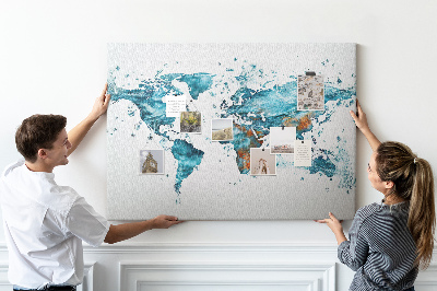 Plošča iz plute Vodni zemljevid sveta