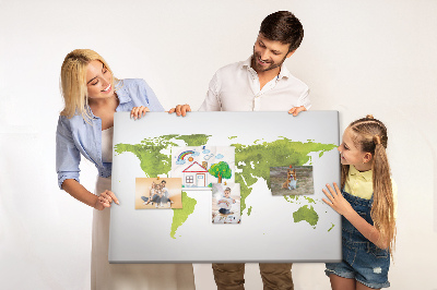 Plošča iz plute Zemljevid svetovnega akvarela