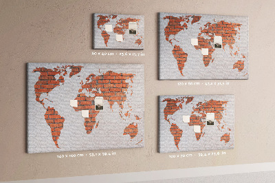 Plošča iz plute Opečni zemljevid sveta
