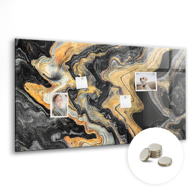Magnetna steklena tabla Zlati marmor