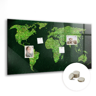 Magnetna tabla za decu Travnati zemljevid sveta