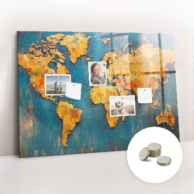 Magnetna tabla za decu Okrasni zemljevid sveta