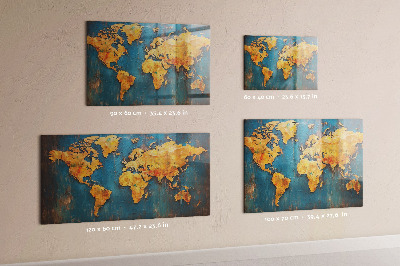 Magnetna tabla za decu Okrasni zemljevid sveta