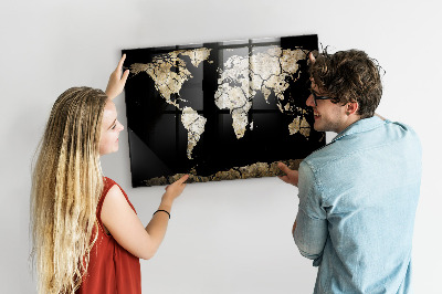 Magnetna tabla za decu Svetovni zemljevid suše