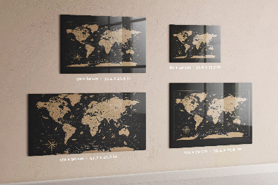 Magnetna tabla za decu Stari zemljevid sveta