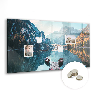 Tabla magnetna Čolni na jezeru