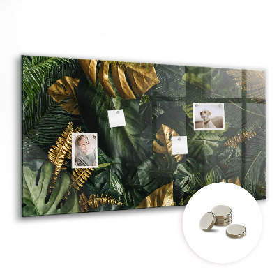 Stenska magnetna tabla Listi džungle