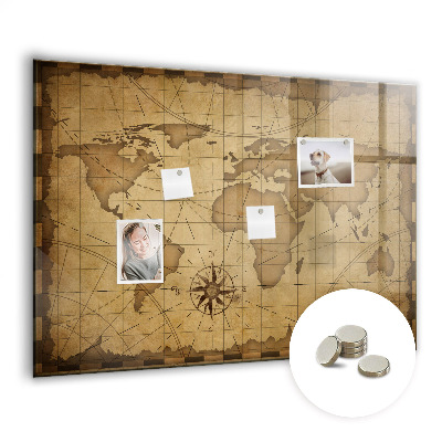 Magnetna tabla za decu Stari zemljevid sveta