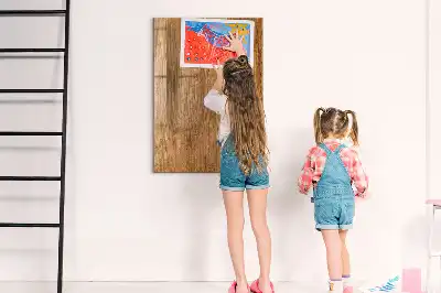 Tabla za pisanje in brisanje v odtenkih toplega lesa