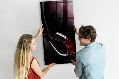 Magnetna tabla za pisanje v izvedbi prelito vino