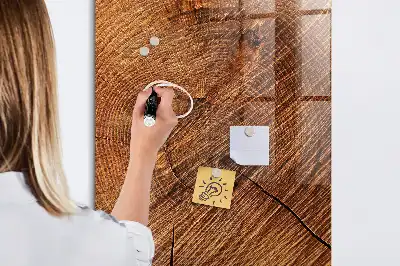 Magnetna tabla za pisanje v barvi toplega lesa