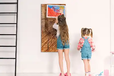Magnetna tabla za pisanje v barvi toplega lesa