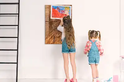 Magnetna tabla za pisanje v barvi toplega lesa