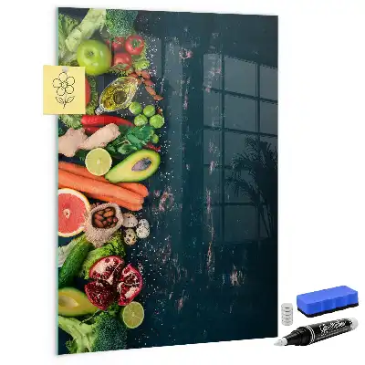 Tabla piši-briši v obliki veganske mize
