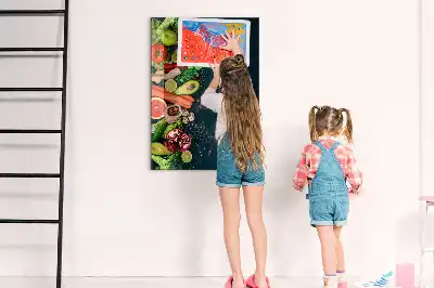 Tabla piši-briši v obliki veganske mize