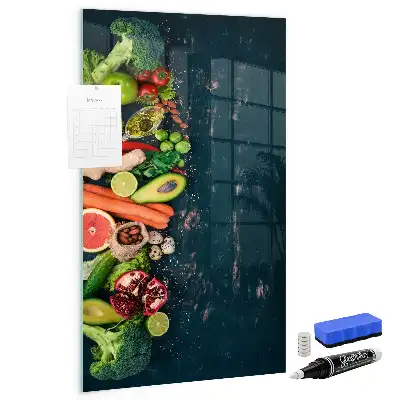 Tabla piši-briši v obliki veganske mize