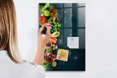 Tabla piši-briši v obliki veganske mize