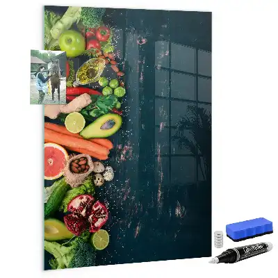 Tabla piši-briši v obliki veganske mize