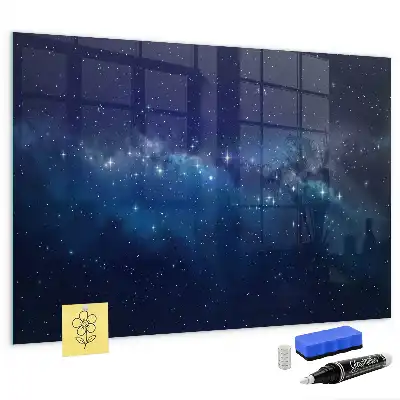 Magnetna tabla za pisanje z motivom temnega neba in zvezd
