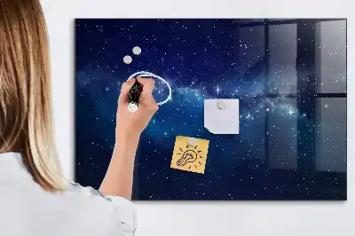 Magnetna tabla za pisanje z motivom temnega neba in zvezd