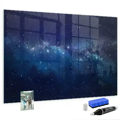 Magnetna tabla za pisanje z motivom temnega neba in zvezd