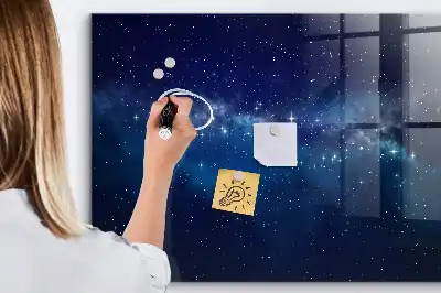 Magnetna tabla za pisanje z motivom temnega neba in zvezd