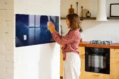 Magnetna tabla za pisanje z motivom temnega neba in zvezd