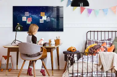 Magnetna tabla za pisanje z motivom temnega neba in zvezd