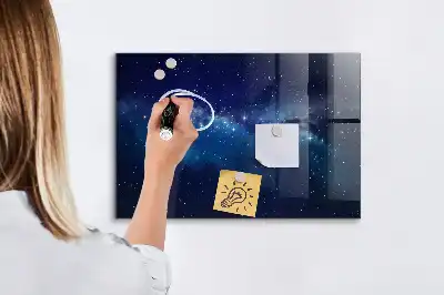 Magnetna tabla za pisanje z motivom temnega neba in zvezd