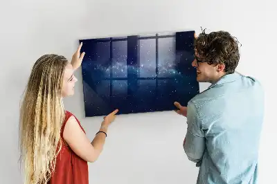 Magnetna tabla za pisanje z motivom temnega neba in zvezd