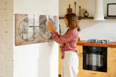 Zemljevid sveta magnetna tabla za pisanje