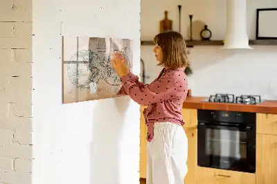 Zemljevid sveta magnetna tabla za pisanje