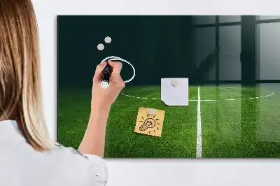 Magnetna tabla piši-briši v obliki nogometnega igrišča
