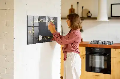 Magnetna tabla za pisanje z motivom zlatih konfetov