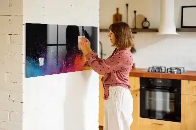 Magnetna tabla za pisanje z motivom eksplozije barv