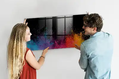 Magnetna tabla za pisanje z motivom eksplozije barv