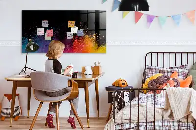 Magnetna tabla za pisanje z motivom eksplozije barv