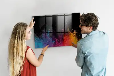 Magnetna tabla za pisanje z motivom eksplozije barv