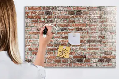 Magnetna tabla piši briši z vzorcem opečnate stene